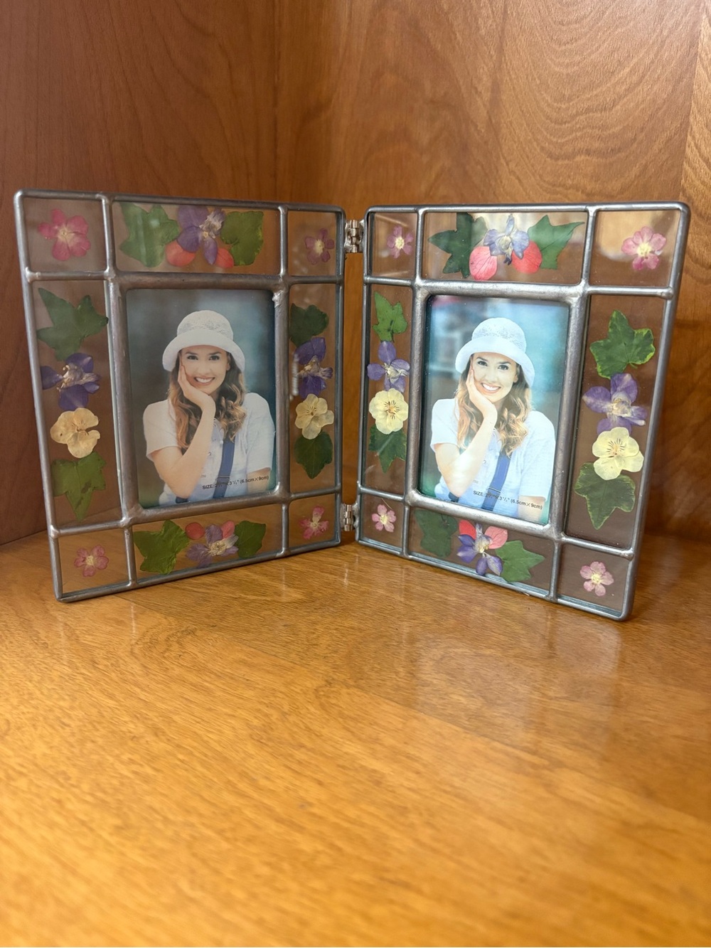 Floral Double Picture Frame - Multicolor